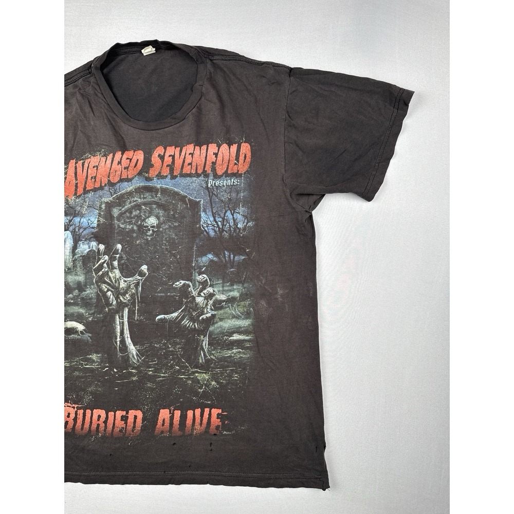 Avenged Sevenfold Buried Alive Band T Shirt Distressed Faded Grunge Adult L - Picture 4 of 13
